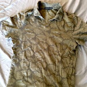 Robert Barakett jacquard collar polo